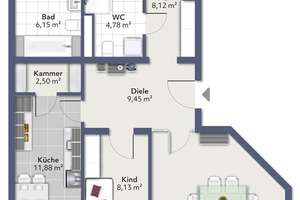 Modernisierte Wohnung mit Balkon – Becker-Gundahl-Str. 30, 81479 Solln, München – Vorschaubild 4