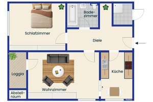 Charmante 2-Zimmer-Wohnung mit Balkon und Garage in Dortmund-Jungferntal – 44369 Jungferntal-Rahm, Dortmund – Vorschaubild 12