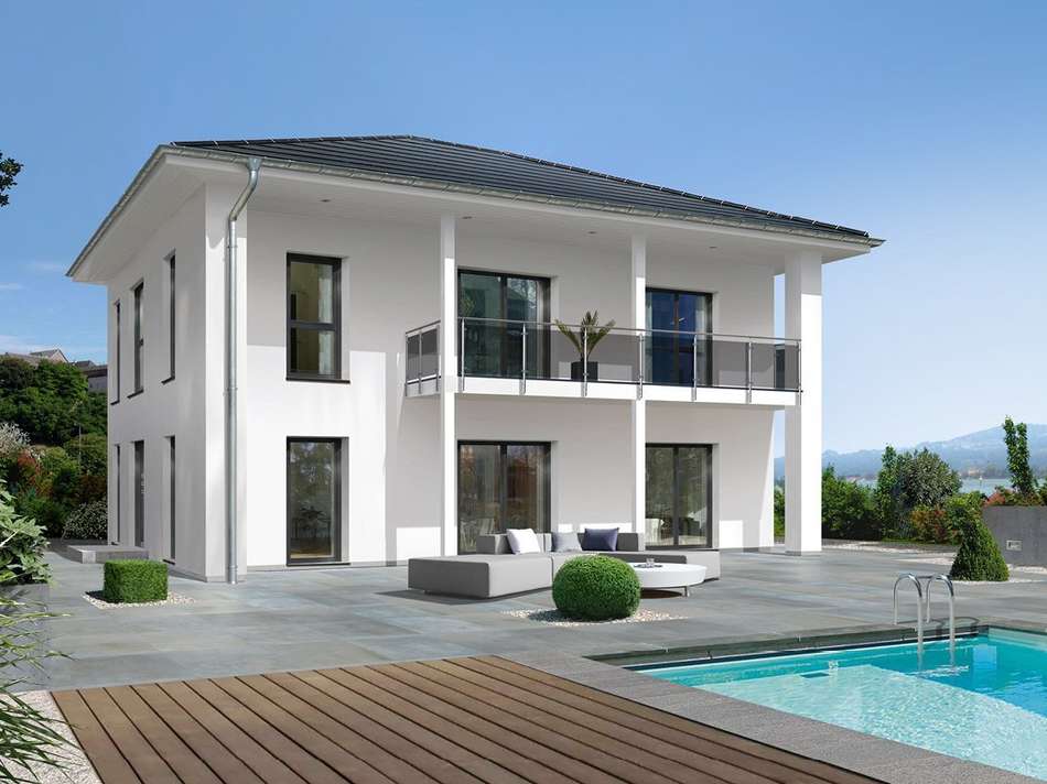 Modernes Poolhaus mit Weitblic