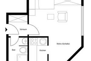 ***KLEIN ABER FEINE 1 ZIMMER WOHNUNG - TOPLAGE DÜSSELDORF-OBERKASSEL*** – Drakestr. 39, 40545 Düsseldorf – Vorschaubild 5