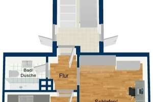 1-Zimmer-Apartment - kernsaniert/vollmöbliert - neu im Nürnberger Stadtteil St. Peter – Die vollständige Adresse der Immobilie erhältst du vom Anbieter., 90478 Glockenhof, Nürnberg – Vorschaubild 9