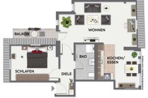 Attraktives Wohnen in begehrter Lage – Sanierte 2½-Zimmer-Wohnung in Stuttgart-Süd – Neugereutstraße 10, 70199 Südheim, Stuttgart – Vorschaubild 6