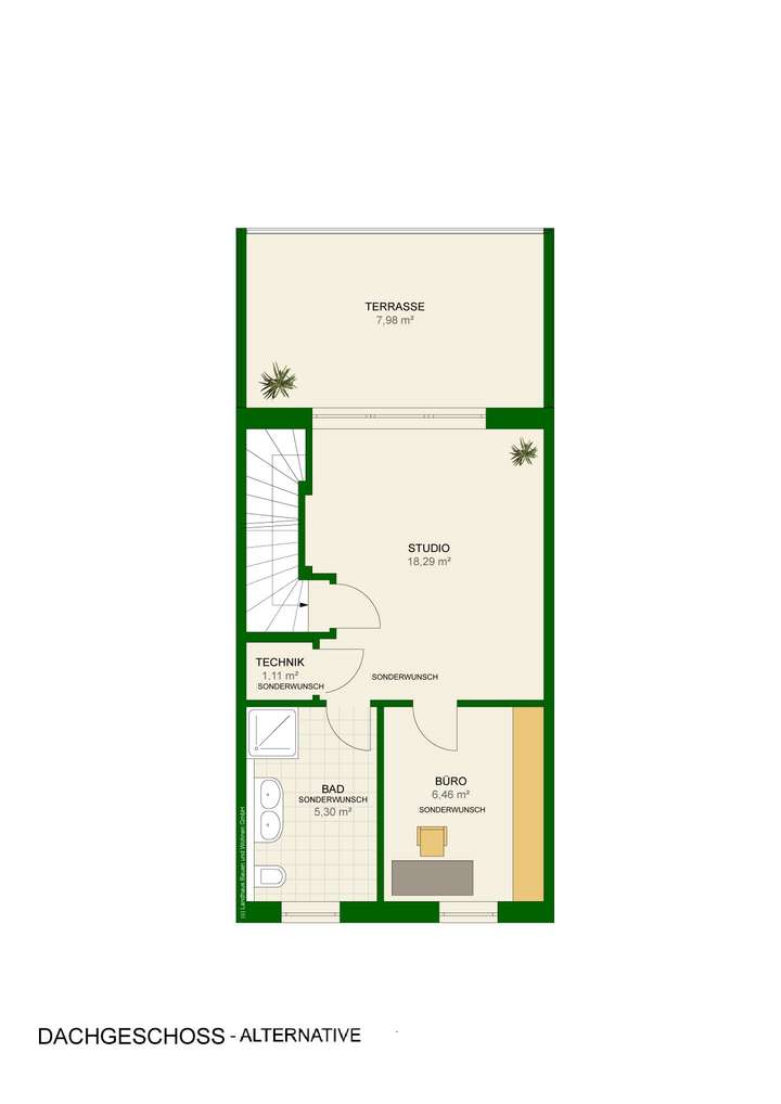 Grundrisse DG Mittelhaus- Abbi