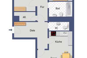 3-Zimmer-Wohnung mit zwei Balkonen in attraktiver Lage – Die vollständige Adresse der Immobilie erhältst du vom Anbieter., 55124 Gonsenheim, Mainz – Vorschaubild 11