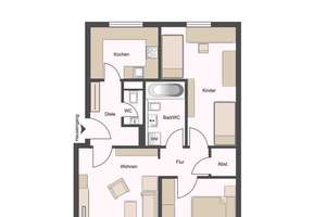 Helle 3-Zimmer-Wohnung in schöner Lage mit Süd-Balkon – Die vollständige Adresse der Immobilie erhältst du vom Anbieter., 70567 Möhringen-Ost, Stuttgart – Vorschaubild 17