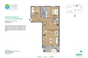 Großzügige und moderne 3-Zimmer-Wohnung in Heppenheim – 64646 Heppenheim (Bergstraße) – Vorschaubild 4