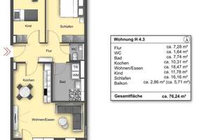 Luxuriös möblierte 3-Zimmer-Wohnung  mit eigenem Sonnenbalkon zur Miete – Die vollständige Adresse der Immobilie erhältst du vom Anbieter., 20457 HafenCity, Hamburg – Vorschaubild 26