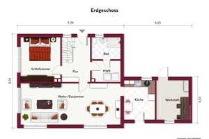 Einfamilienhaus - Mehrgenerationswohnen -  2 Bäder - Dachterrasse - Garage - 2  Stellplätze  – Die vollständige Adresse der Immobilie erhältst du vom Anbieter., 26419 Schortens – Vorschaubild 6