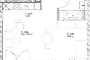 Exklusive 1-Zi-Wohnung mit Balkon und EBK in Stuttgart – Maybachstraße 29, 70469 Bahnhof Feuerbach, Stuttgart – Vorschaubild 3