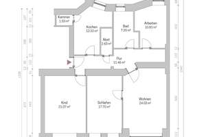 Bezugsfreie 4-Zimmer-Altbauwohnung – barrierefrei (WE05) – Die vollständige Adresse der Immobilie erhältst du vom Anbieter., 13359 Gesundbrunnen, Berlin – Vorschaubild 25