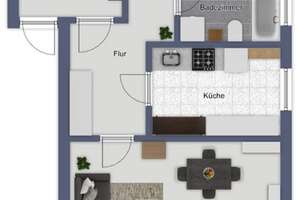 Solide Kapitalanlage: Großzügige 2-Zimmer-Wohnung mit Balkon in Nadorst – Die vollständige Adresse der Immobilie erhältst du vom Anbieter., 26123 Bürgeresch, Oldenburg (Oldenburg) – Vorschaubild 2