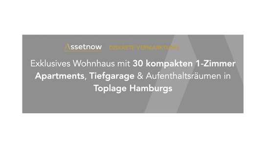Bild von Exklusives Wohnhaus mit 30 Apartments, Tiefgarage & Aufenthaltsräumen in Toplage Hamburgs