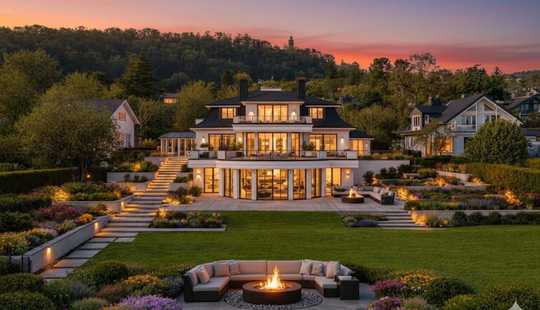 Bild von Luxusvilla mit unverbaubarem Skylineblick über Frankfurt & Kronberg