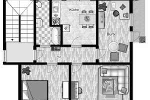 Gepflegte Wohnung für 1-2 Personen - EBK Balkon - Garage  - in der Vogelsiedlung - Bielefeld - Ost – Die vollständige Adresse der Immobilie erhältst du vom Anbieter., 33607 Mitte, Bielefeld – Vorschaubild 12