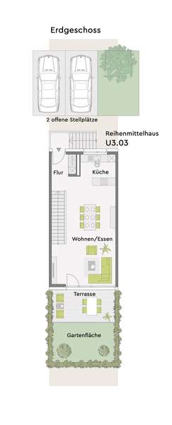 Im Bau: Reihenmittelhaus :: 5-Zimmer 164,02 m²  - Weinstadt-Endersbach