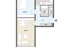 Attraktive 2-Zimmer-Wohnung mit modernem Bad, Balkon und Stellplatz – Schloßstraße 10, 90478 Ludwigsfeld, Nürnberg – Vorschaubild 7