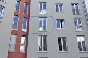 Große 2-Zimmer Wohnung mit Loggia und Einbauküche – Eschollbrücker Straße 12, 64295 Mitte, Darmstadt – Vorschaubild 2