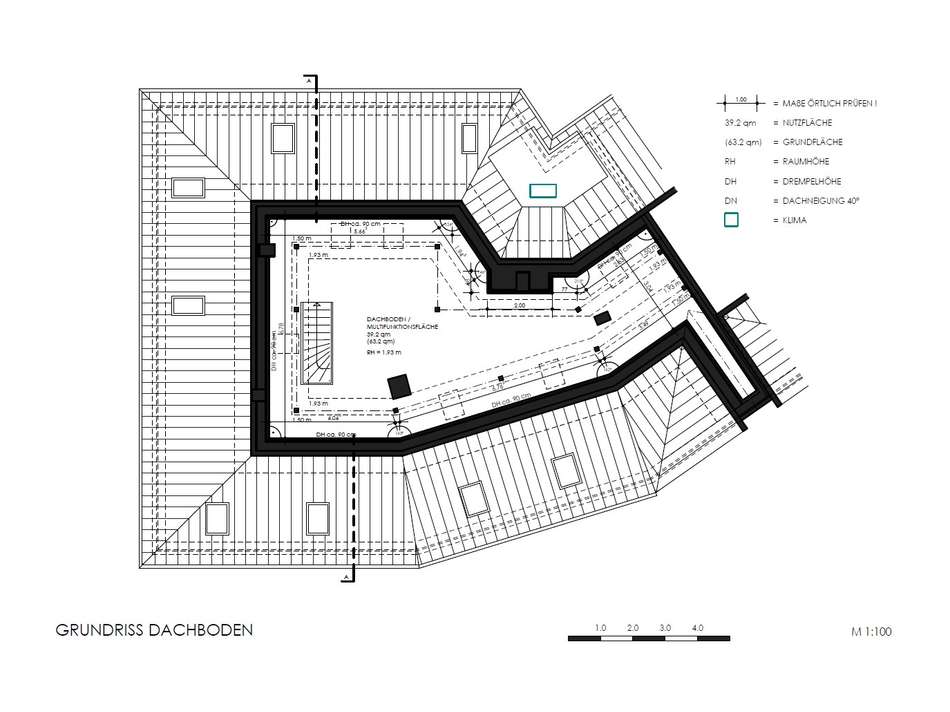 Grundriss Spitzboden
