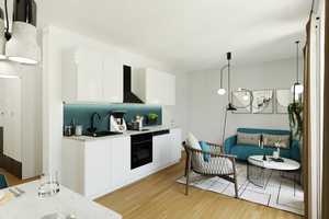 Weißensee: Berliner Allee: ERSTBEZUG im NEUBAU - ab SOFORT: 1-Zi-Whg, 24m² + BALKON - VHS 5. OG – Berlin – Vorschaubild 2