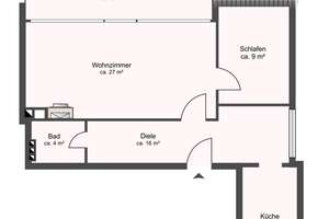 Schwachhausen umfangreich modernisierte 2,5 Zi. DG-Whg. m. Dachterrasse und Kamin, EBK und Bad neu – Die vollständige Adresse der Immobilie erhältst du vom Anbieter., 28213 Neu-Schwachhausen, Bremen – Vorschaubild 14