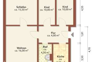 Direkt einziehen! bezugsfertige 4-R.-WE m. Balkon in Zittau! – Südstraße 43 e, 2763 Zittau – Vorschaubild 12