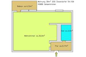 Helle Apartment mit Balkon und Fahrstuhl