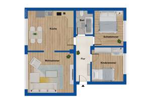 Bestlage nahe Rubbenbruchsee: Erdgeschosswohnung mit offener Wohnküche, Terrasse und Stellplatz – Die vollständige Adresse der Immobilie erhältst du vom Anbieter., 49090 Eversburg, Osnabrück – Vorschaubild 12