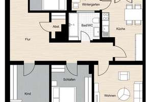 Wohnen im Denkmal: Stilvolle 4-Zimmer-Wohnung mit durchdachtem Grundriss! – Die vollständige Adresse der Immobilie erhältst du vom Anbieter., 97074 Frauenland, Würzburg – Vorschaubild 10