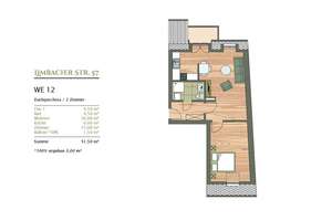Schöne 2-Zimmer | Dachgeschoss | Einbauküche | Balkon – Die vollständige Adresse der Immobilie erhältst du vom Anbieter., 9113 Kaßberg, Chemnitz – Vorschaubild 6