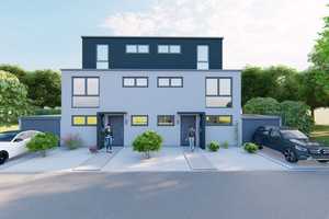 Modernes Wohnen in Leverkusen-Steinbüchel: Flachdach Doppelhaushälfte auf 157m2 in KFW40 – Leverkusen – Vorschaubild 1