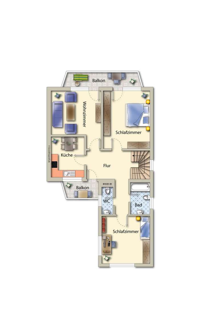 Hinterhaus-Obergeschoss