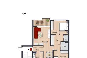 Großzügige 3-Zimmer-Wohnung mit zwei Loggien // 2.OG rechts – Halberstädter Str. 2, 38444 Westhagen, Wolfsburg – Vorschaubild 13
