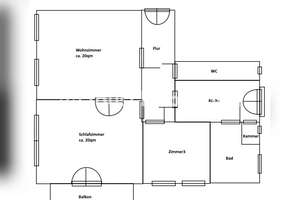 Tauschwohnung: Altbauwohung 90m2 mit Balkon 2OG