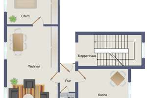 Großzügig sanierte 2 Zimmer Wohnung mit großer Wohnküche und Gartenblick – Bebelstraße 228, 46049 Alstaden-Ost, Oberhausen – Vorschaubild 9