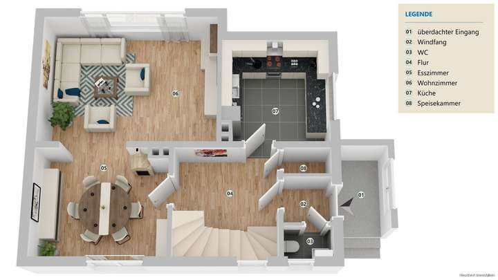 Grundriss EFH Erdgeschoss
