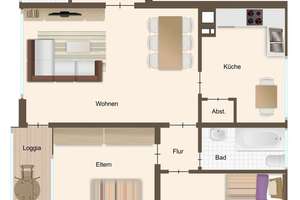 Wohnen in Münster: Gepflegte 3-Zimmer-Wohnung mit modernem Wohnkomfort – Die vollständige Adresse der Immobilie erhältst du vom Anbieter., 48157 Coerde, Münster – Vorschaubild 6