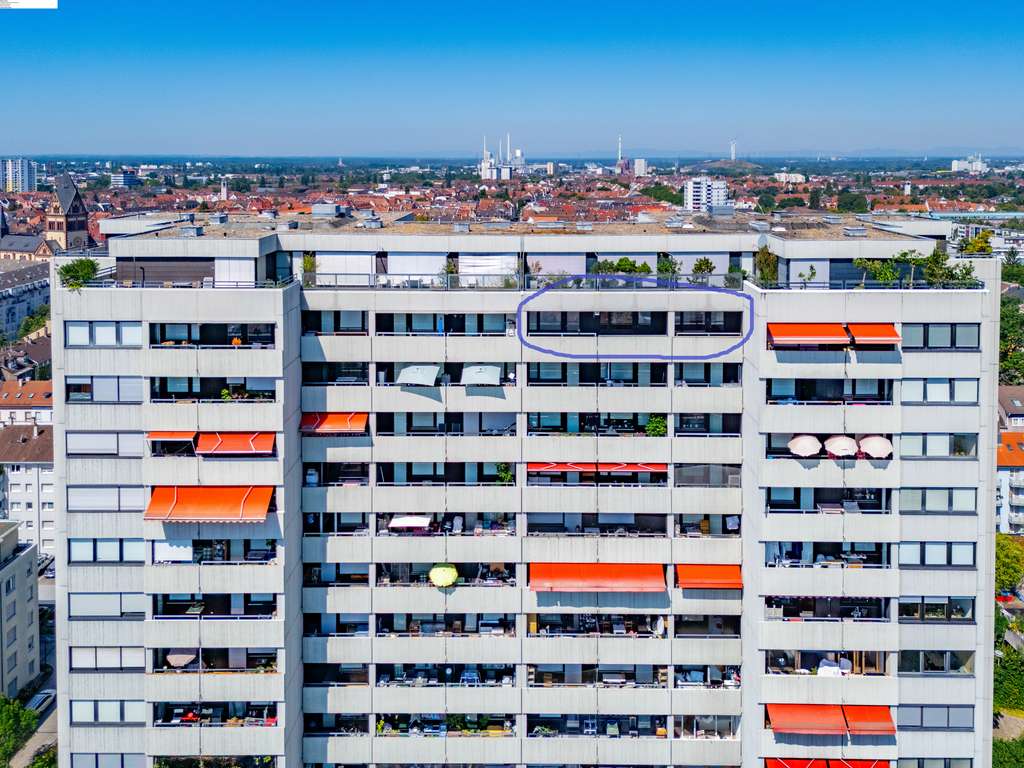 Immobilie in Karlsruhe - 1-Zimmer-Apartment mit Traumblick vom 17. OG - Bild 1