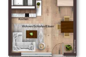 Charmantes 1-Zimmer-Apartment mit Dachterrasse, Aufzug und Stellplatz in Rommelshausen – Die vollständige Adresse der Immobilie erhältst du vom Anbieter., 71394 Kernen im Remstal – Vorschaubild 11
