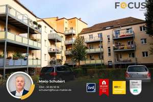 Moderne 3-Raum-Familienwohnung mit großem Südbalkon, Stellplatz & EBK am Wahrener Rathaus