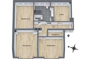Zentrales Wohnen im Erstbezug – 3 Zimmer mit Wohnküche, Tageslichtbad & Gäste-WC – Die vollständige Adresse der Immobilie erhältst du vom Anbieter., 47798 Stadtmitte, Krefeld – Vorschaubild 14