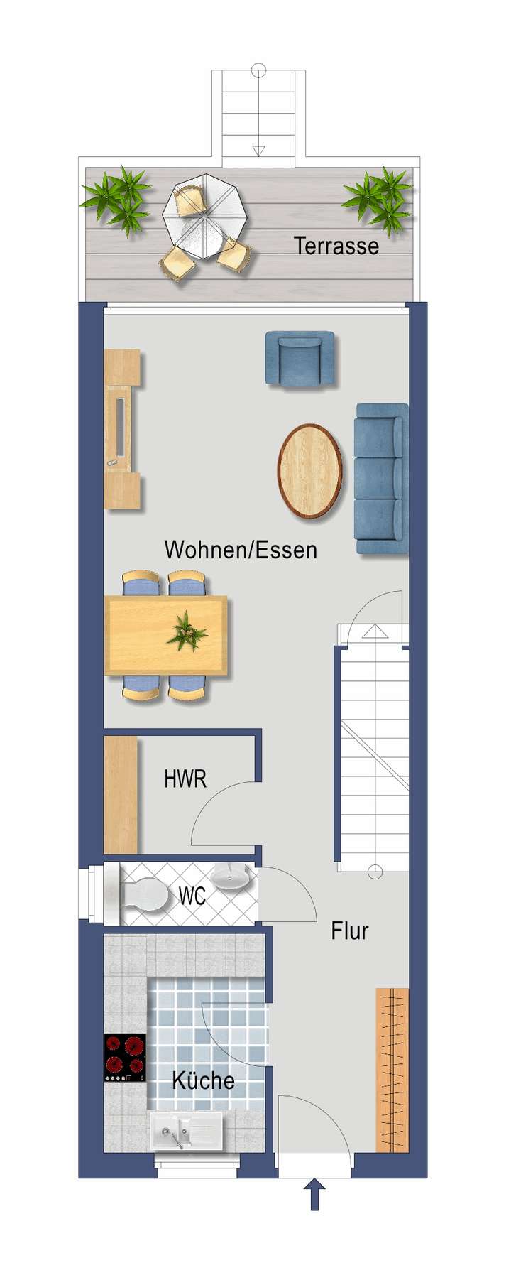 Erdgeschoss Mustermöbelierung