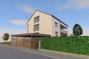 Erstbezug - erstklassige 3-Zimmerwohnung mit ca. 112 m² Wohnfläche, Dachterrasse und Carport
