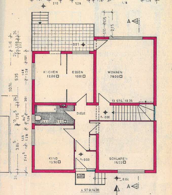 Grundriss, EG, Hinterhaus