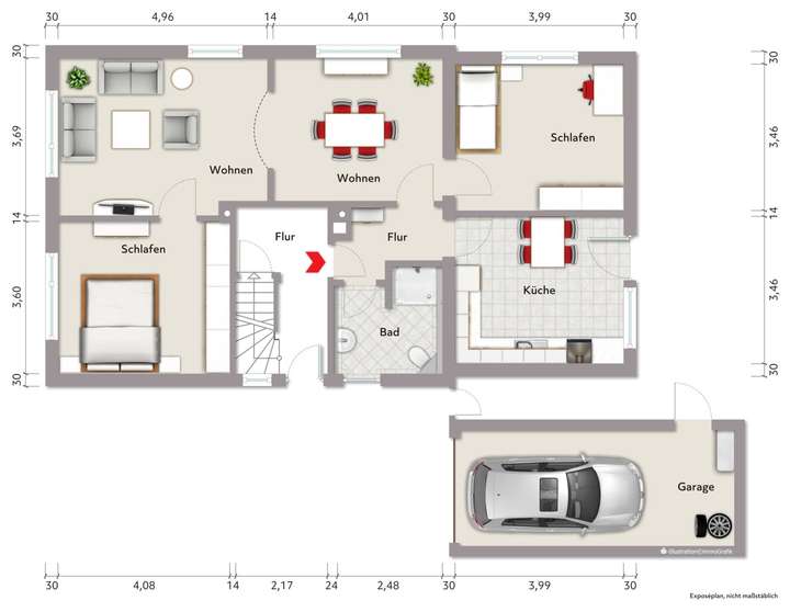 Grundriss Erdgeschoss (nicht m