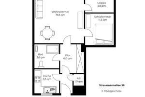 2-Zi mit Loggia in ruhiger Lage der Stresemannallee – Stresemannallee 56, 22529 Lokstedt, Hamburg – Vorschaubild 10