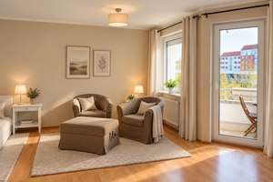 Helles 1-Zimmer-Apartment mit Südbalkon, Einbauküche und Stellplatz in Nürnberg-Laufamholz – 90482 Laufamholz, Nürnberg – Vorschaubild 1