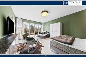 Süd-Balkon und Blick in den Park - helle, moderne und großzügige 1-Zimmer-Wohnung - bezugsfrei!