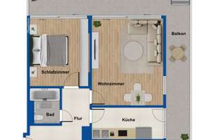 Bezugsfreie 2-Zi.-Wohnung in zentraler Lage von Unterschleißheim – Die vollständige Adresse der Immobilie erhältst du vom Anbieter., 85716 Unterschleißheim – Vorschaubild 8