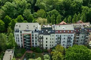 Dachterrasse mit Panoramablick über den Clara-Zetkin-Park I Aufzug*TG*Provisionsfrei.