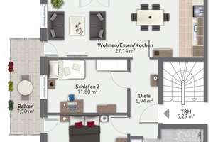 Allach: Moderne Neubauwohnung mit 3 Balkonen und Südblick ins Grüne – Rudhartstraße 51, 80999 Untermenzing, München – Vorschaubild 14